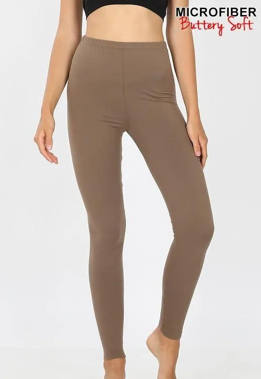 BUTTERY SOFT LEGGING | CURVY |mustard| bone| mocha| hunter green|