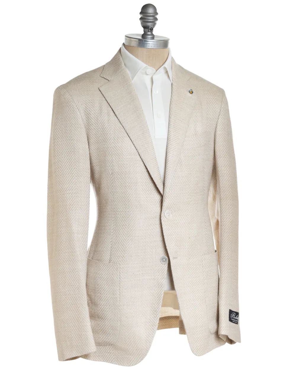 Camel and Ivory Chevron Sportcoat