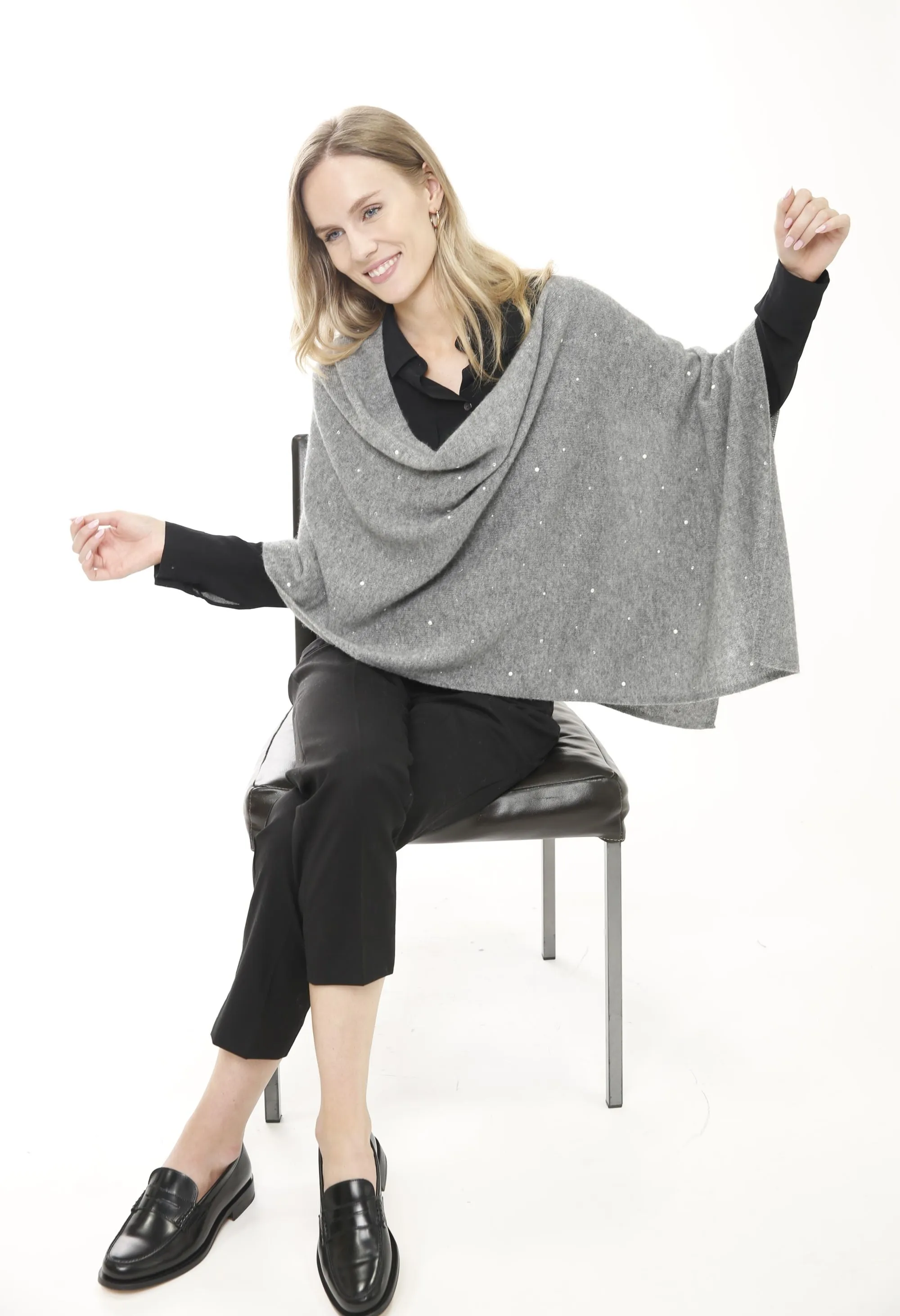 Cashmere Blend Pearls & Heat Set Embellishment Topper