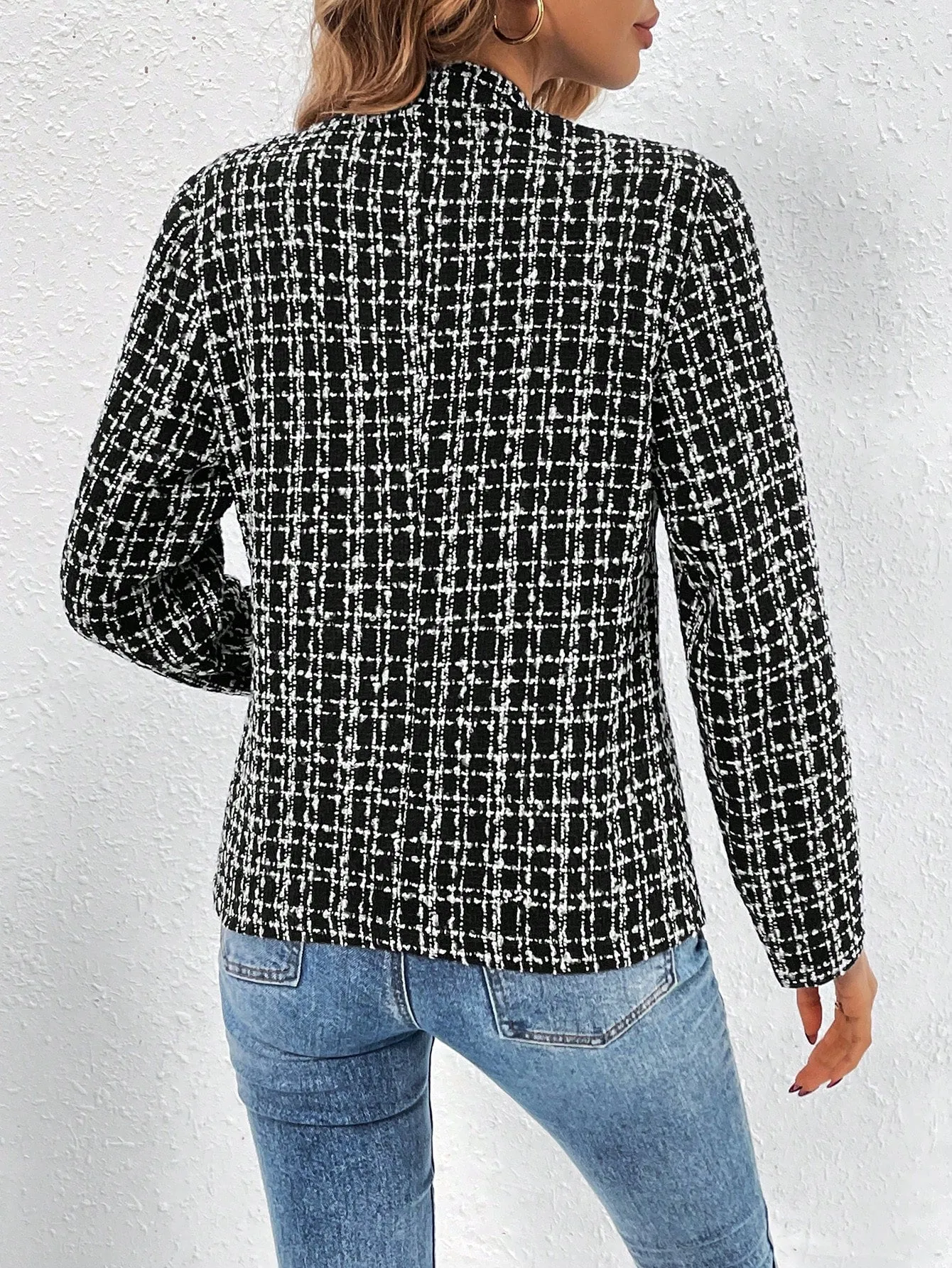 Chaqueta Blazer Clásica con Cuello para Mujer