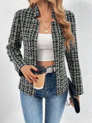 Chaqueta Blazer Clásica con Cuello para Mujer