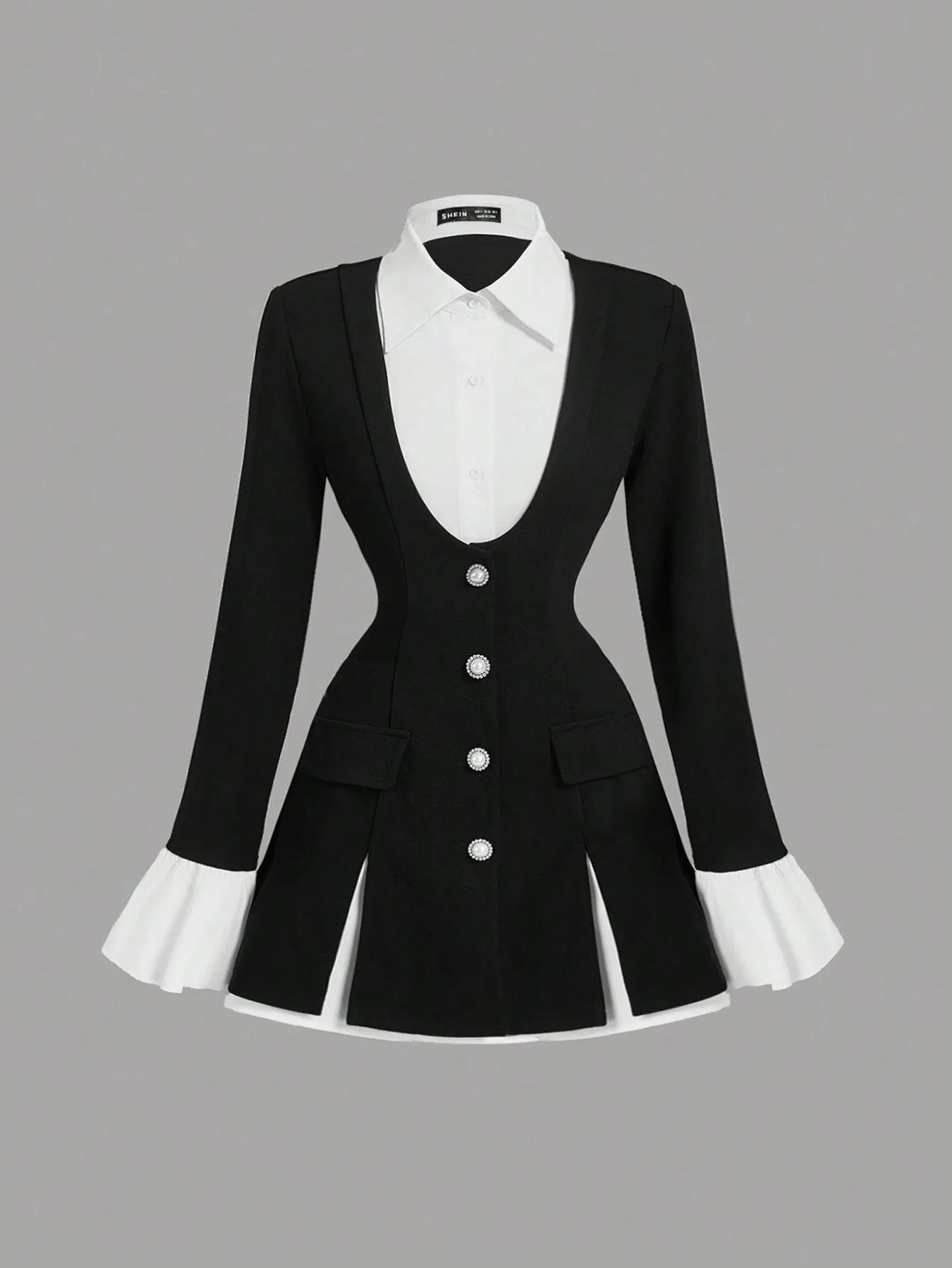 Chaqueta de Traje Negra de Cherry Vibes para Mujer