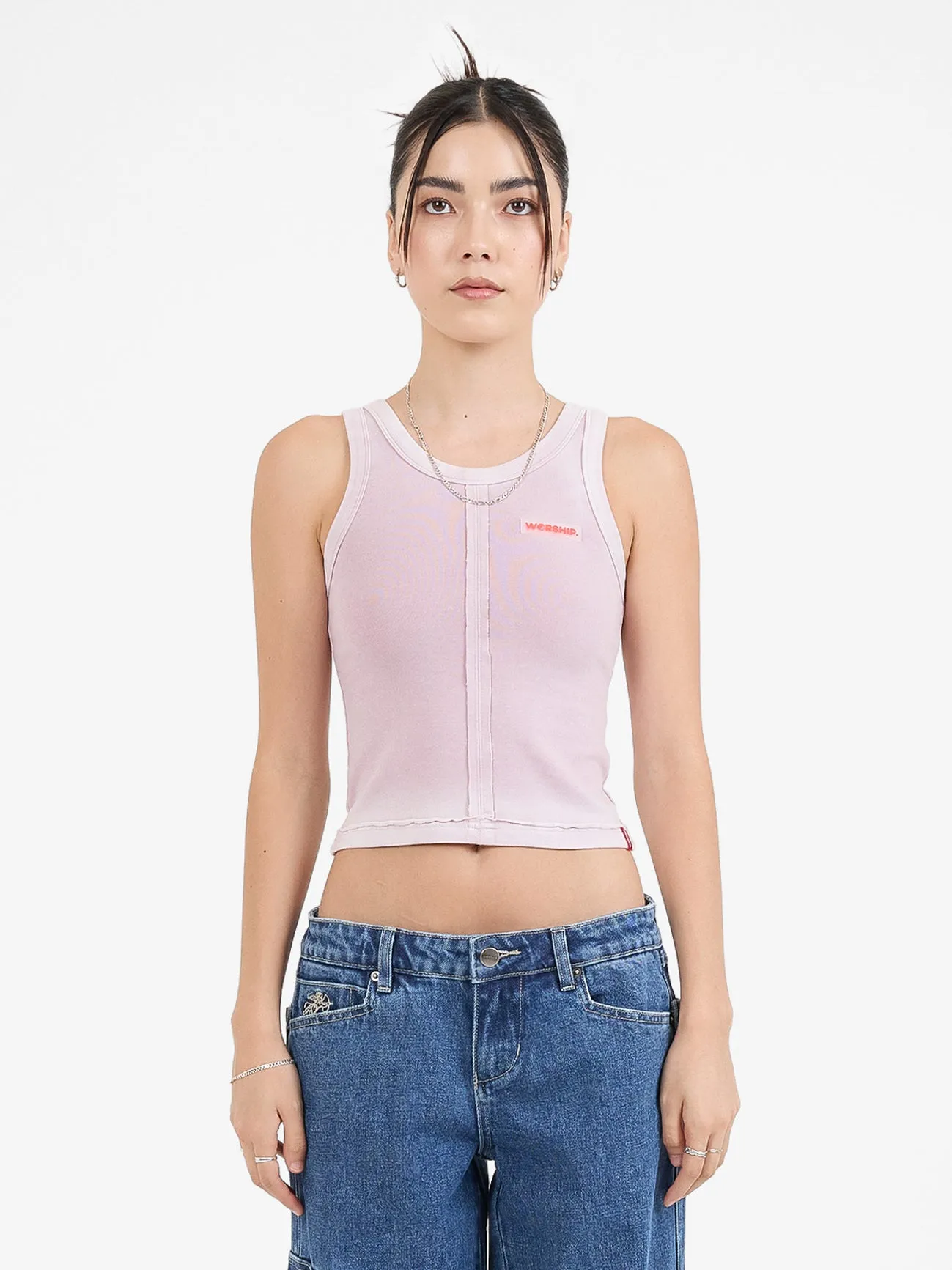 CORE DIVIDED SPORT TANK - LILAC FADE