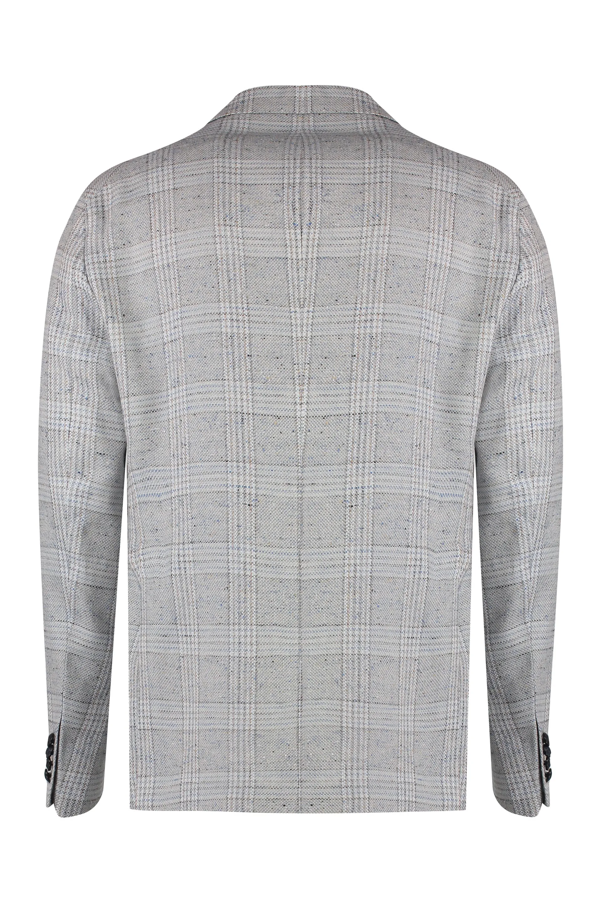Cotton blend single-breast jacket