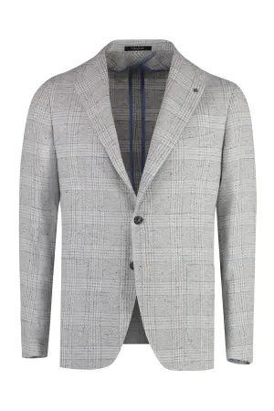 Cotton blend single-breast jacket