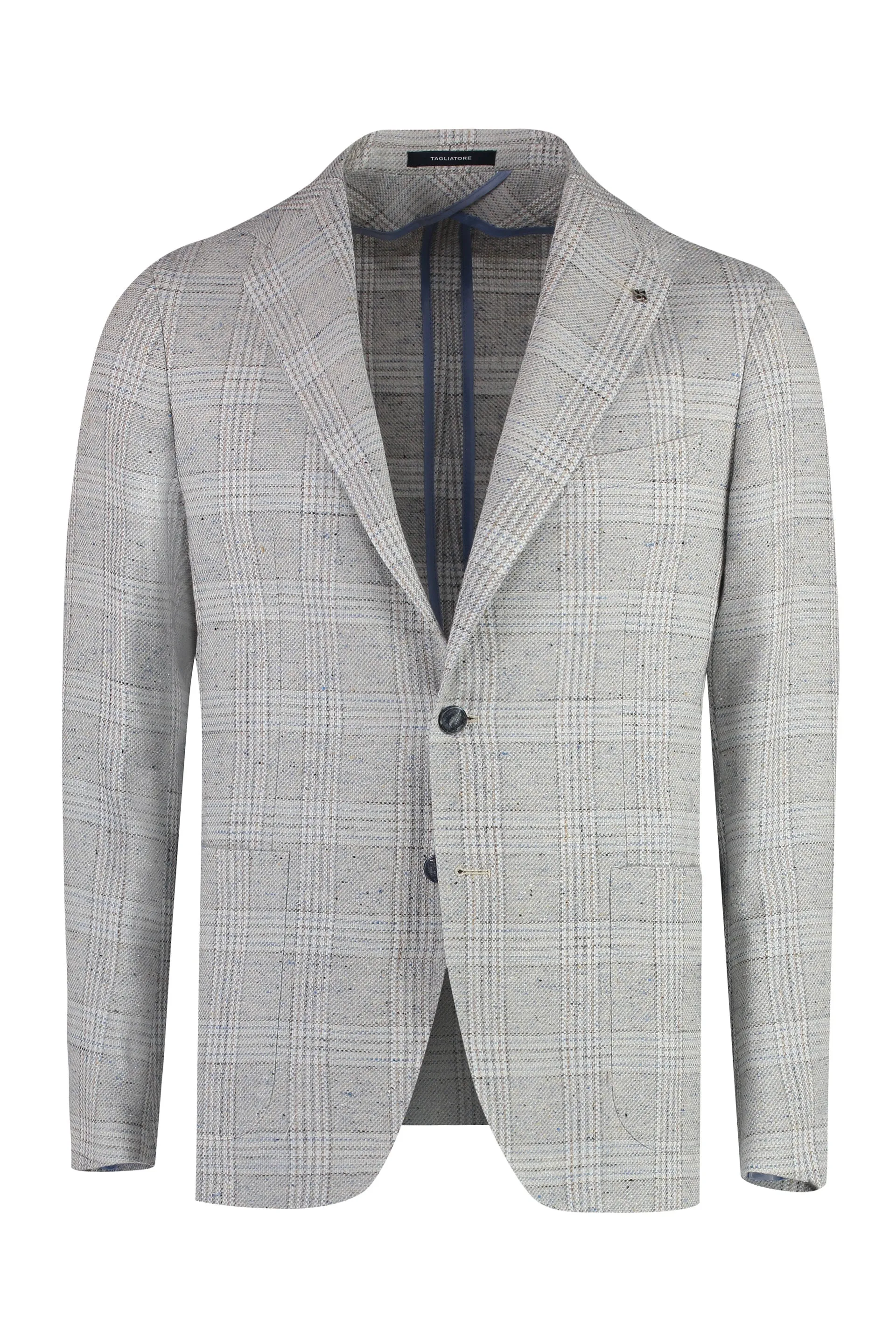 Cotton blend single-breast jacket