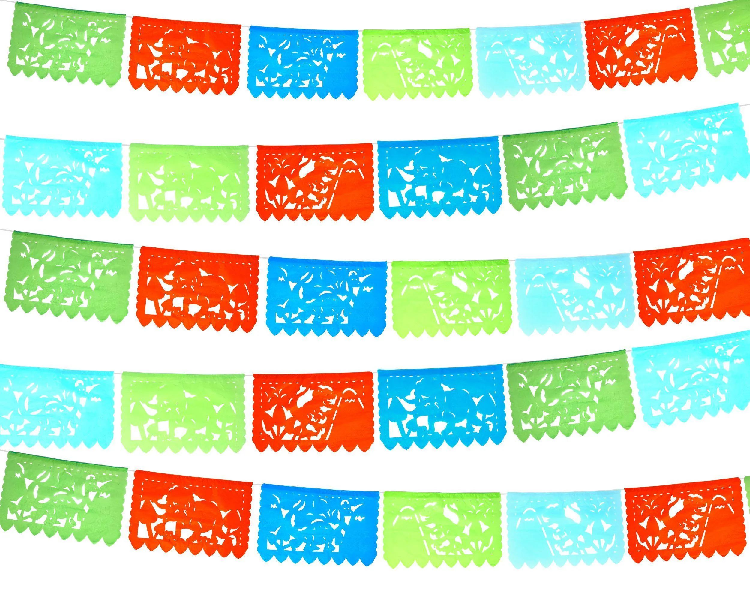 Dinosaur Papel Picado Banner (5 Pack)