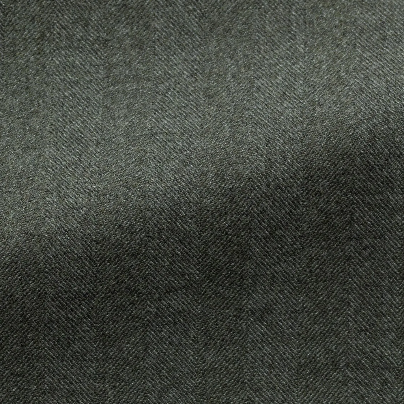 Drago Sage Green S180 Luxury Wool & Silk Flannel Herringbone
