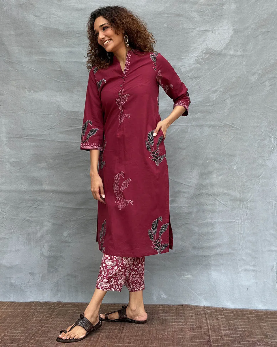 Earth’s Pulse Blockprinted Cotton Kurti