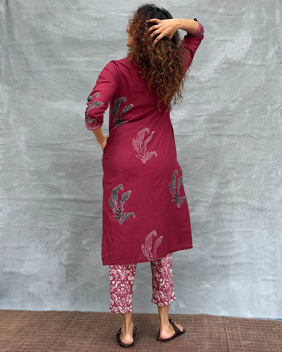 Earth’s Pulse Blockprinted Cotton Kurti