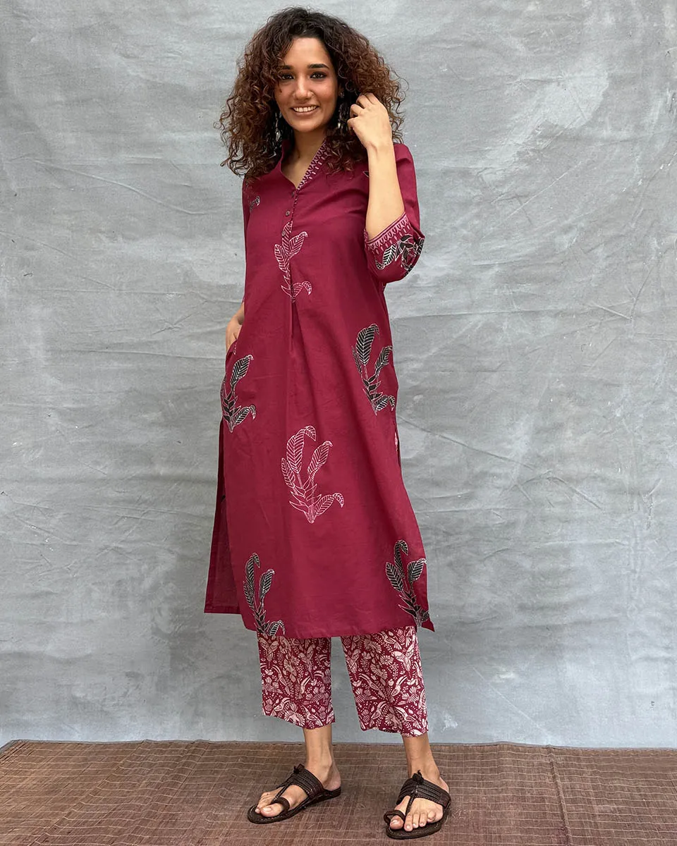 Earth’s Pulse Blockprinted Cotton Kurti
