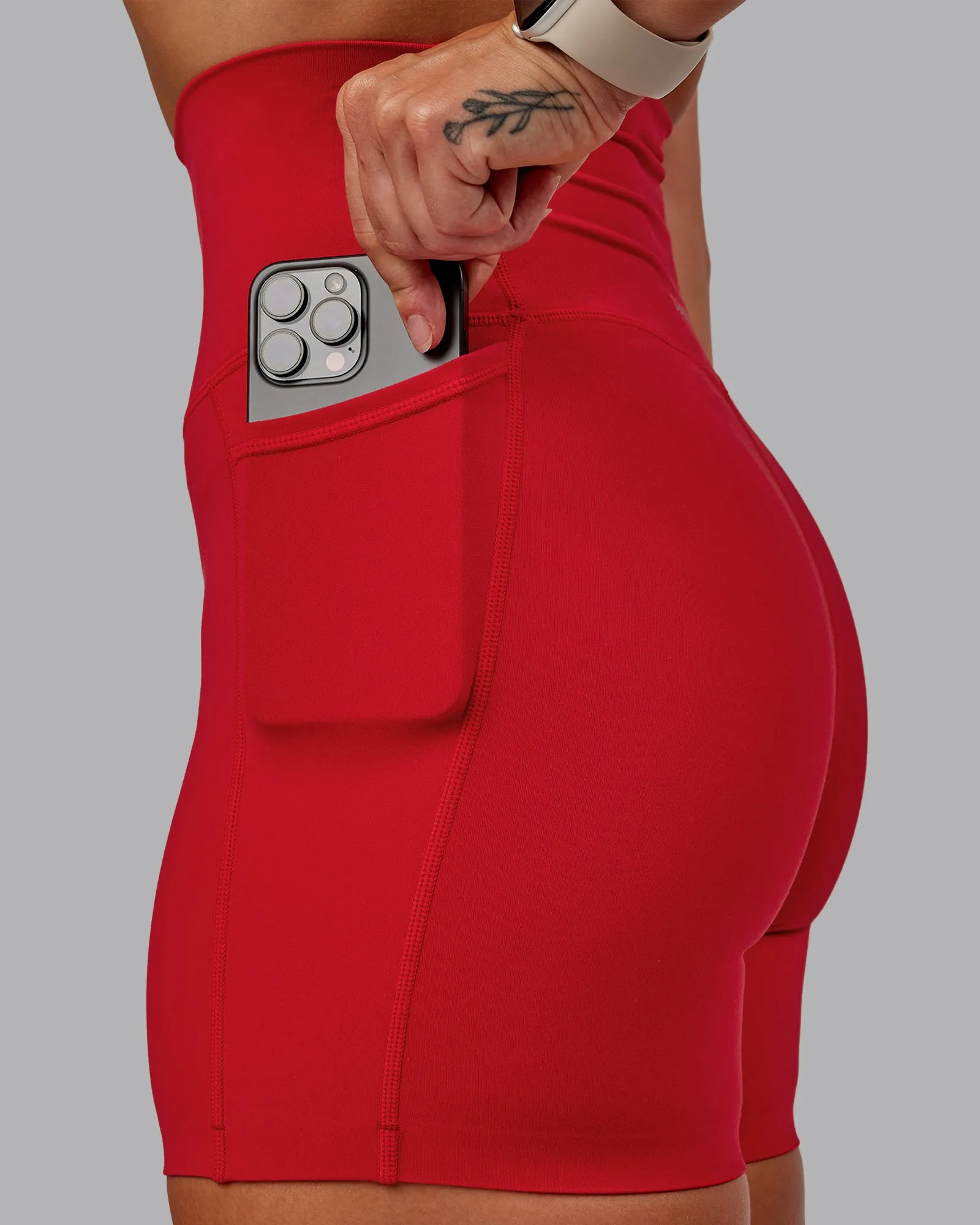 Elixir Mid Short Tight With Pockets - Flame