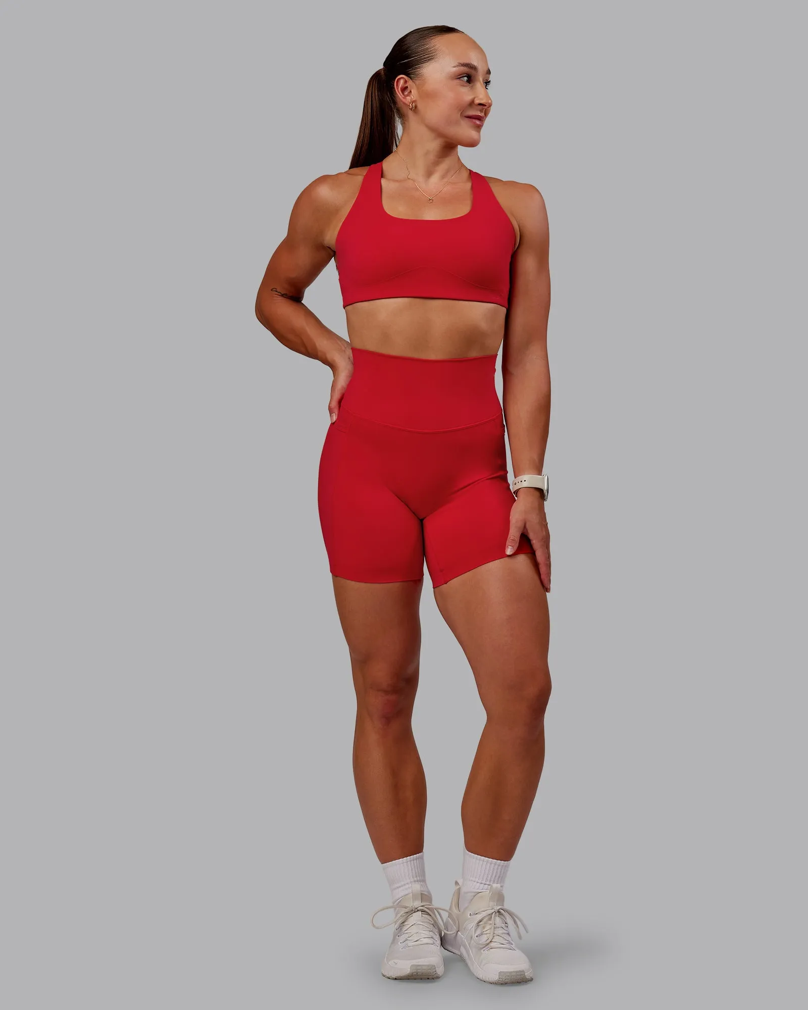 Elixir Mid Short Tight With Pockets - Flame