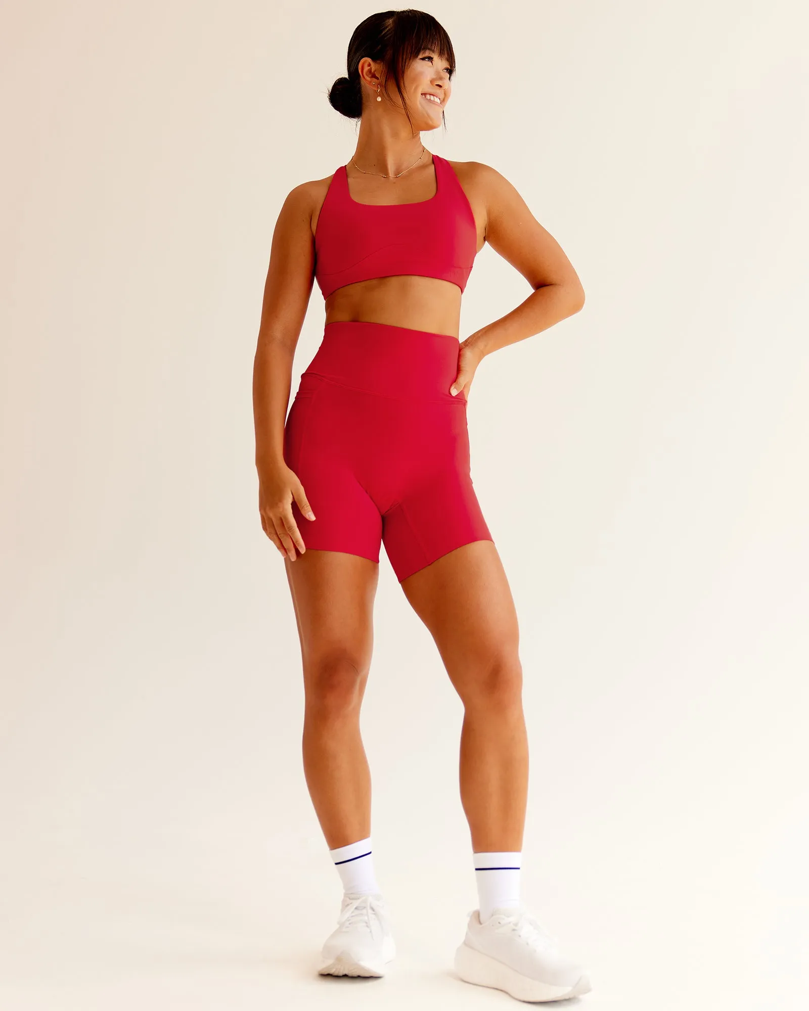 Elixir Mid Short Tight With Pockets - Flame