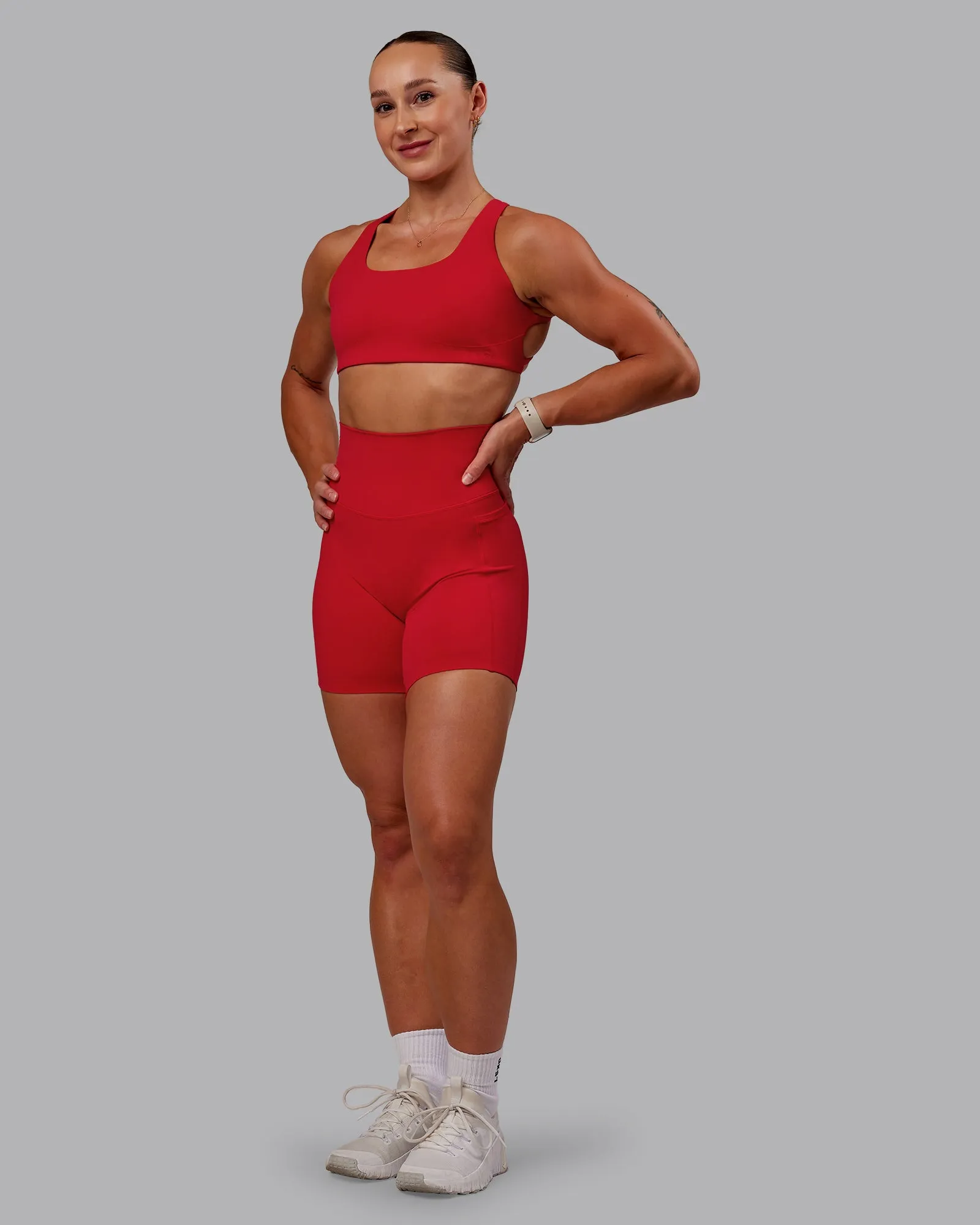 Elixir Mid Short Tight With Pockets - Flame
