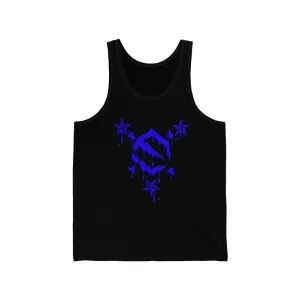 EZ MIL Drip Blue Emblem Unisex Jersey Tank