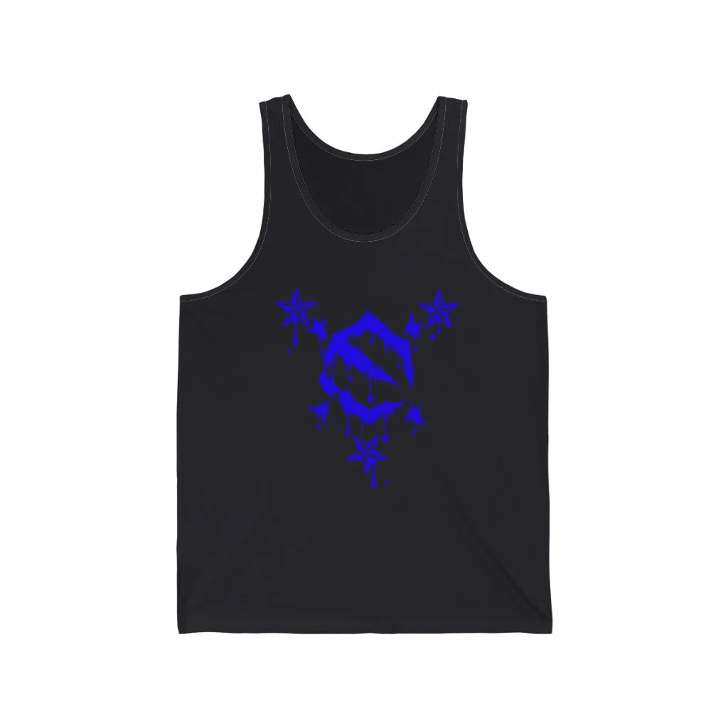 EZ MIL Drip Blue Emblem Unisex Jersey Tank
