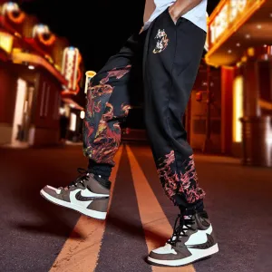 Flaming Ryujin Loose Sweatpants