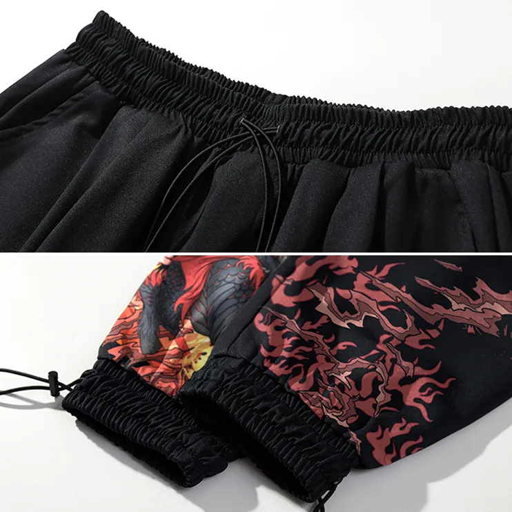 Flaming Ryujin Loose Sweatpants