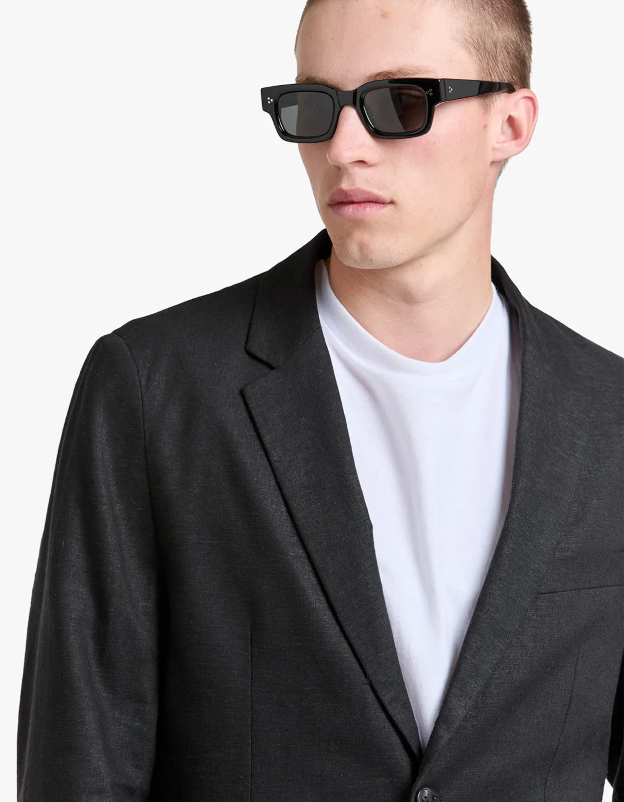 Frank Linen Blazer - Black