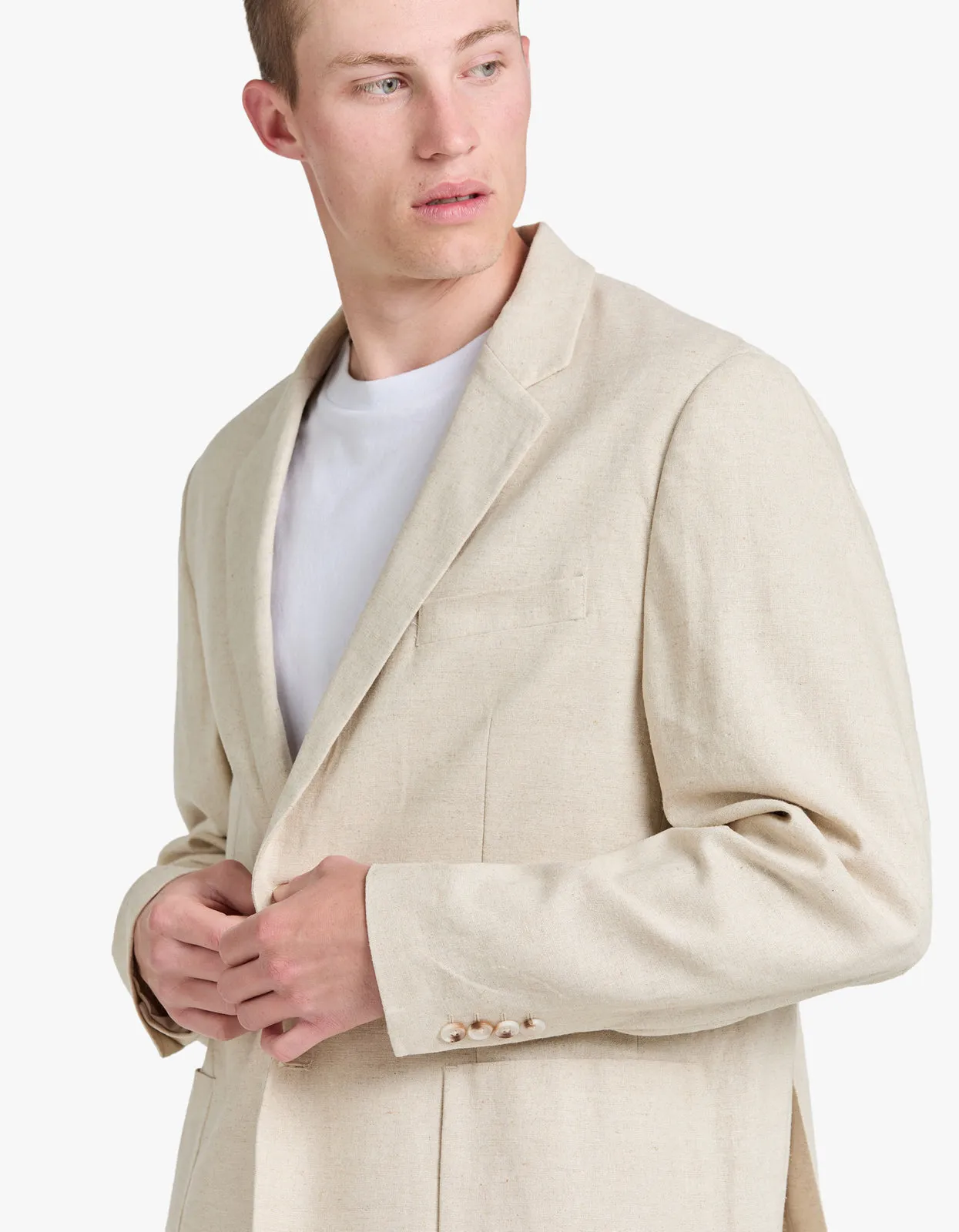 Frank Linen Blazer - Oat