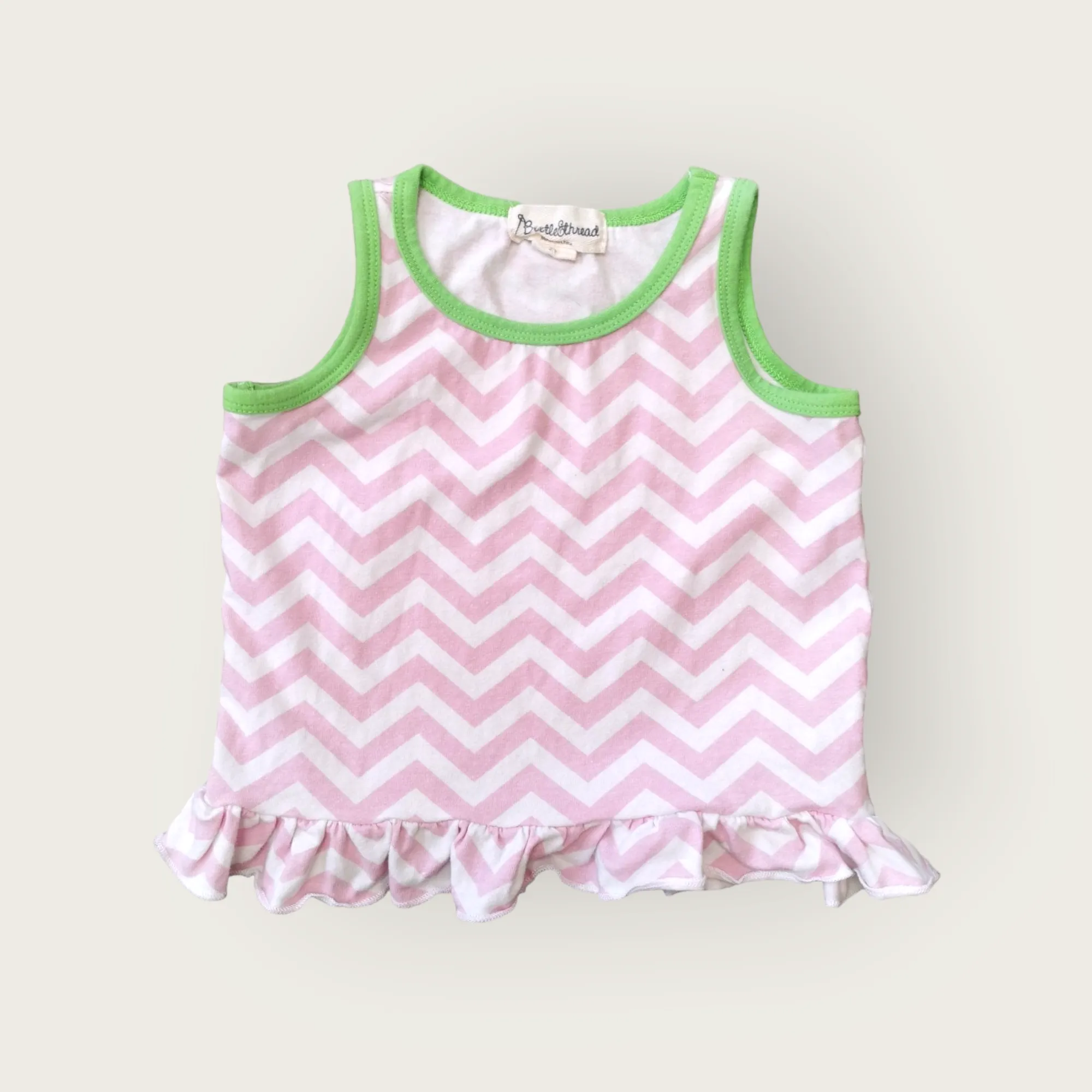 GIRL SIZE 2 YEARS - BEETLE & THREAD, Ruffled Tank Top VGUC B47