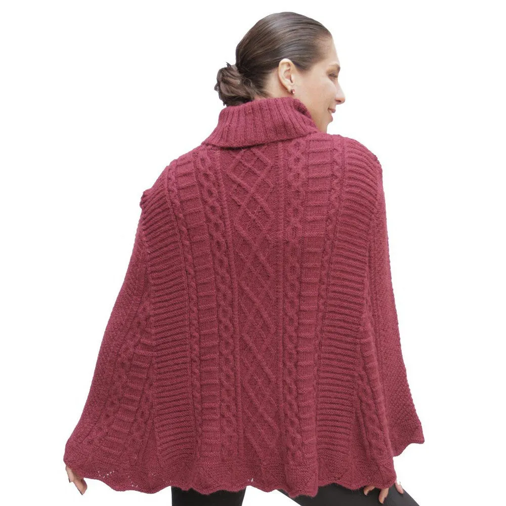 Handknit Maria Alpaca Poncho