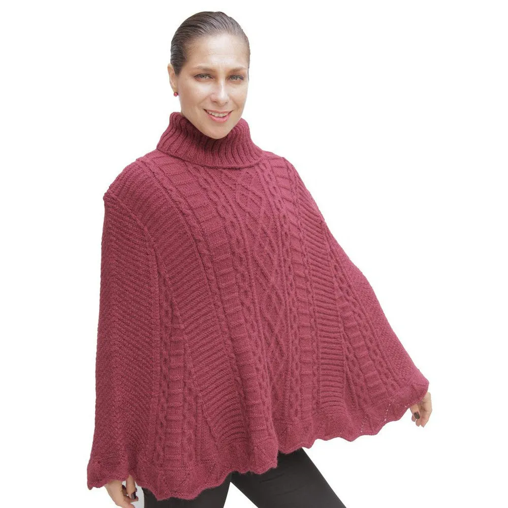 Handknit Maria Alpaca Poncho