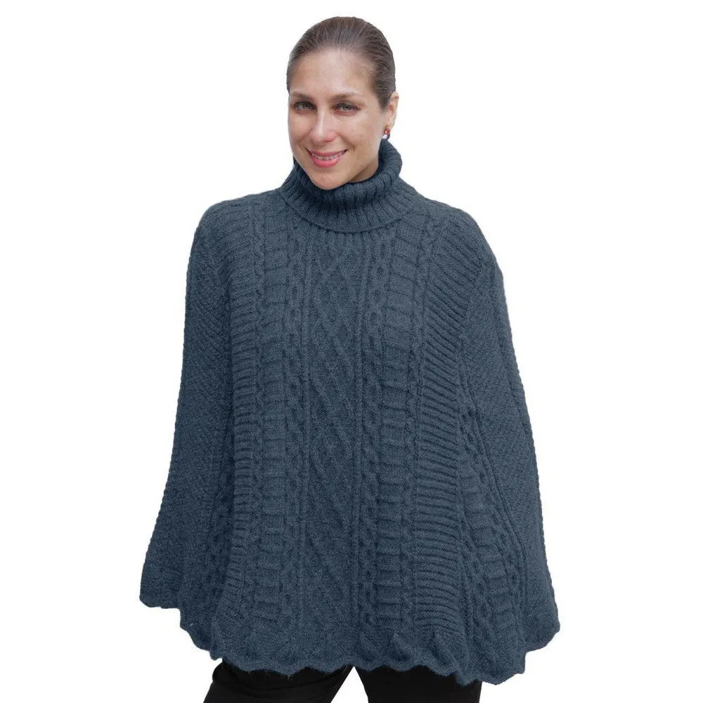 Handknit Maria Alpaca Poncho