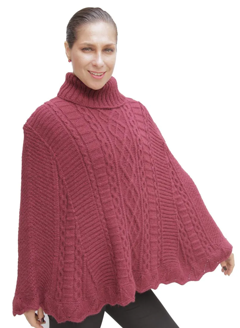 Handknit Maria Alpaca Poncho