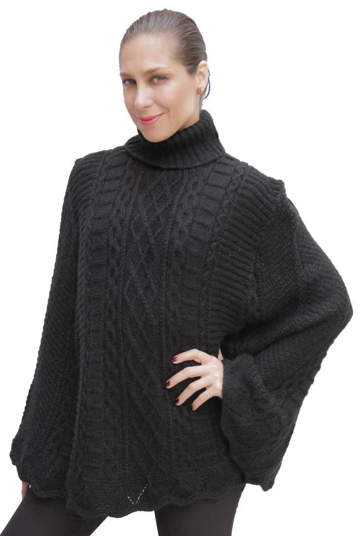 Handknit Maria Alpaca Poncho