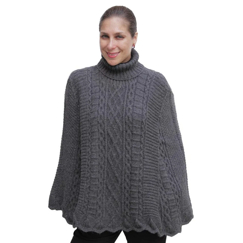 Handknit Maria Alpaca Poncho