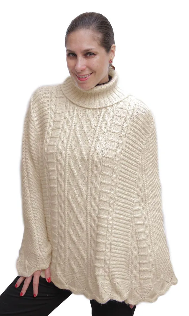 Handknit Maria Alpaca Poncho