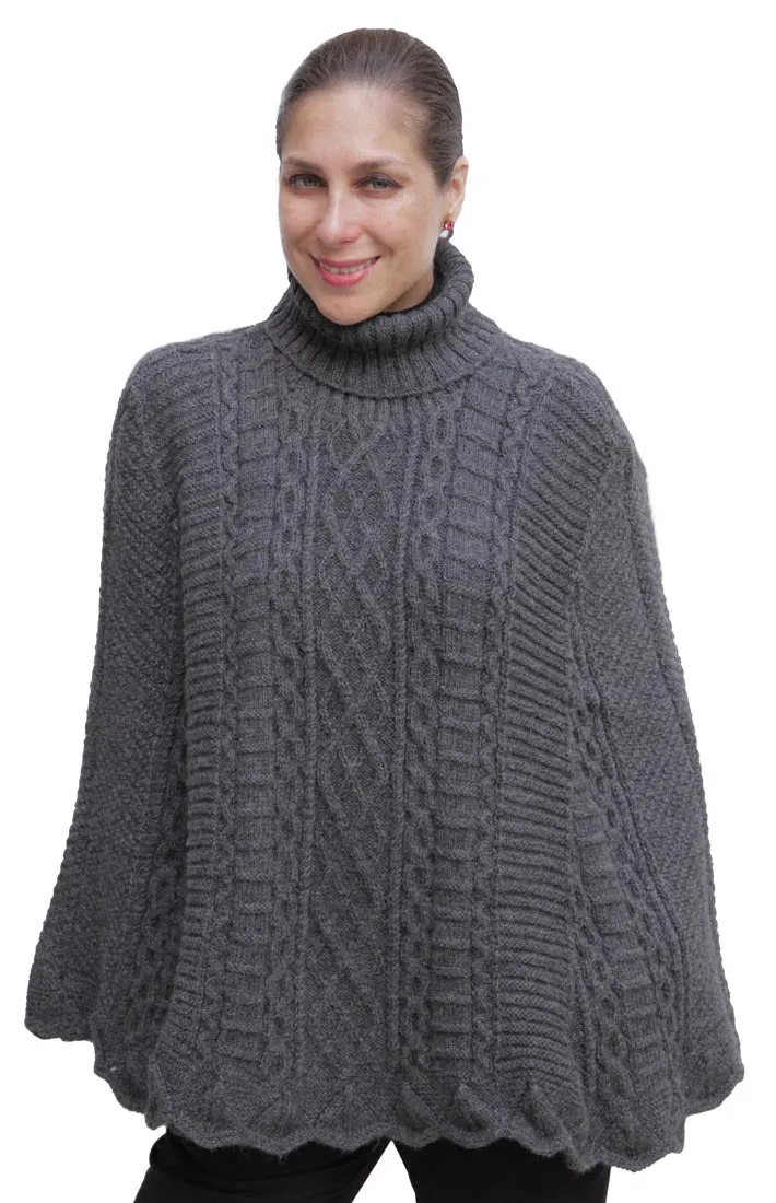 Handknit Maria Alpaca Poncho