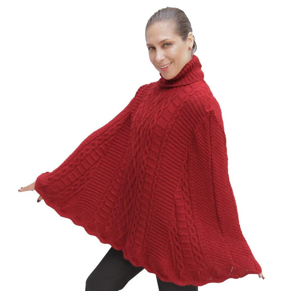 Handknit Maria Alpaca Poncho