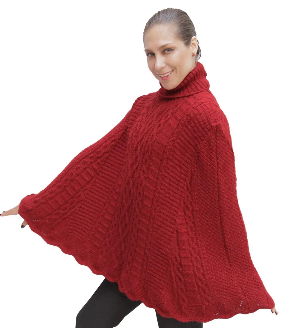 Handknit Maria Alpaca Poncho