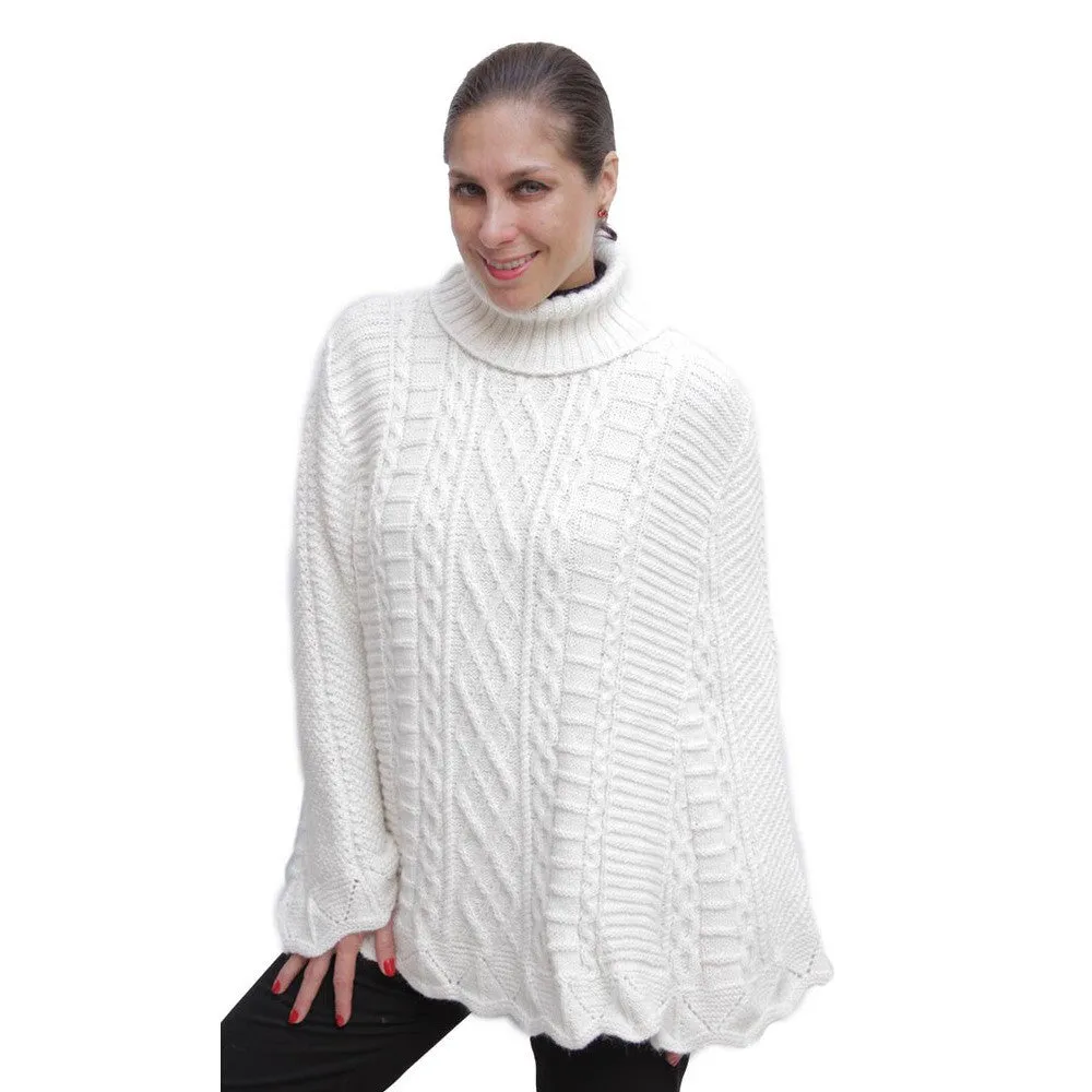 Handknit Maria Alpaca Poncho