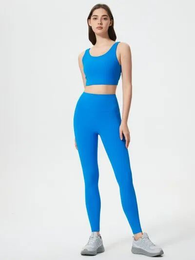 Hazel Blues® |  Millennia Wide Waistband Active Leggings