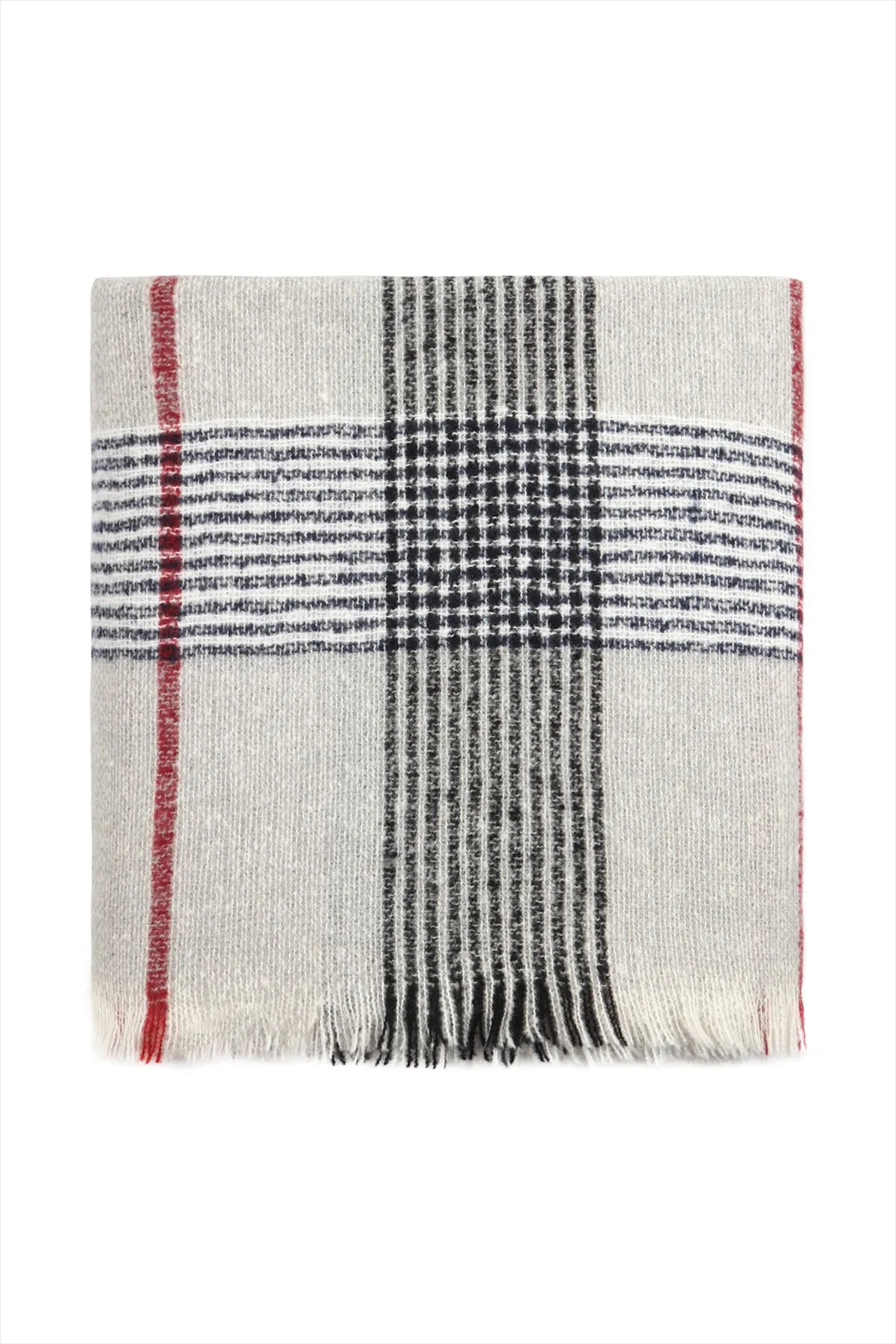 HDF2914 - MULTI COLOR BLANKET FRINGED SCARF