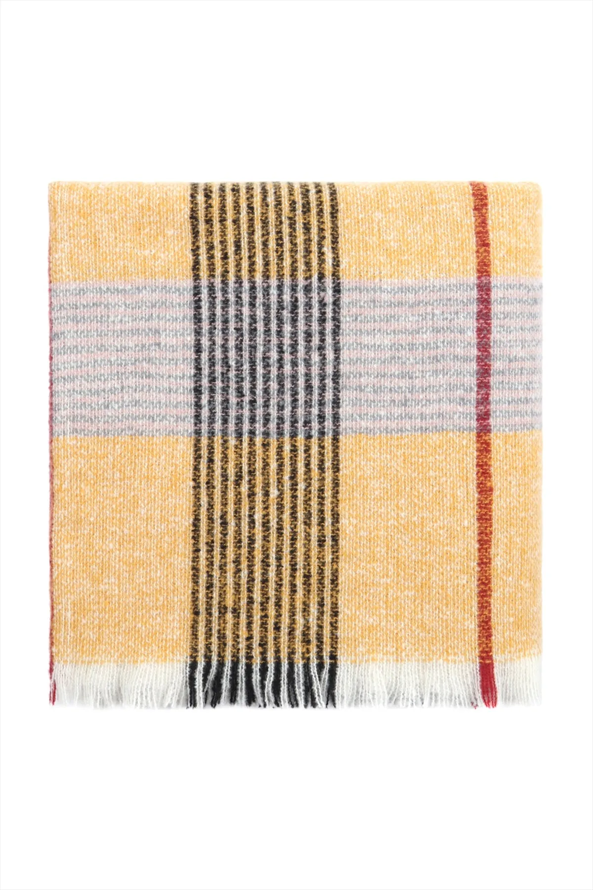 HDF2914 - MULTI COLOR BLANKET FRINGED SCARF