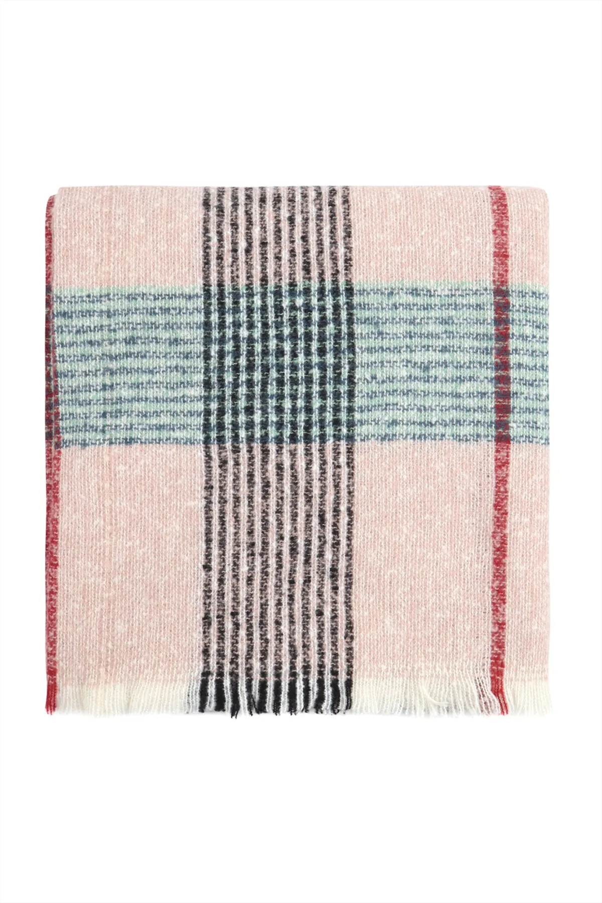 HDF2914 - MULTI COLOR BLANKET FRINGED SCARF