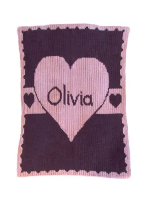 HEART WITH BANNER BLANKET