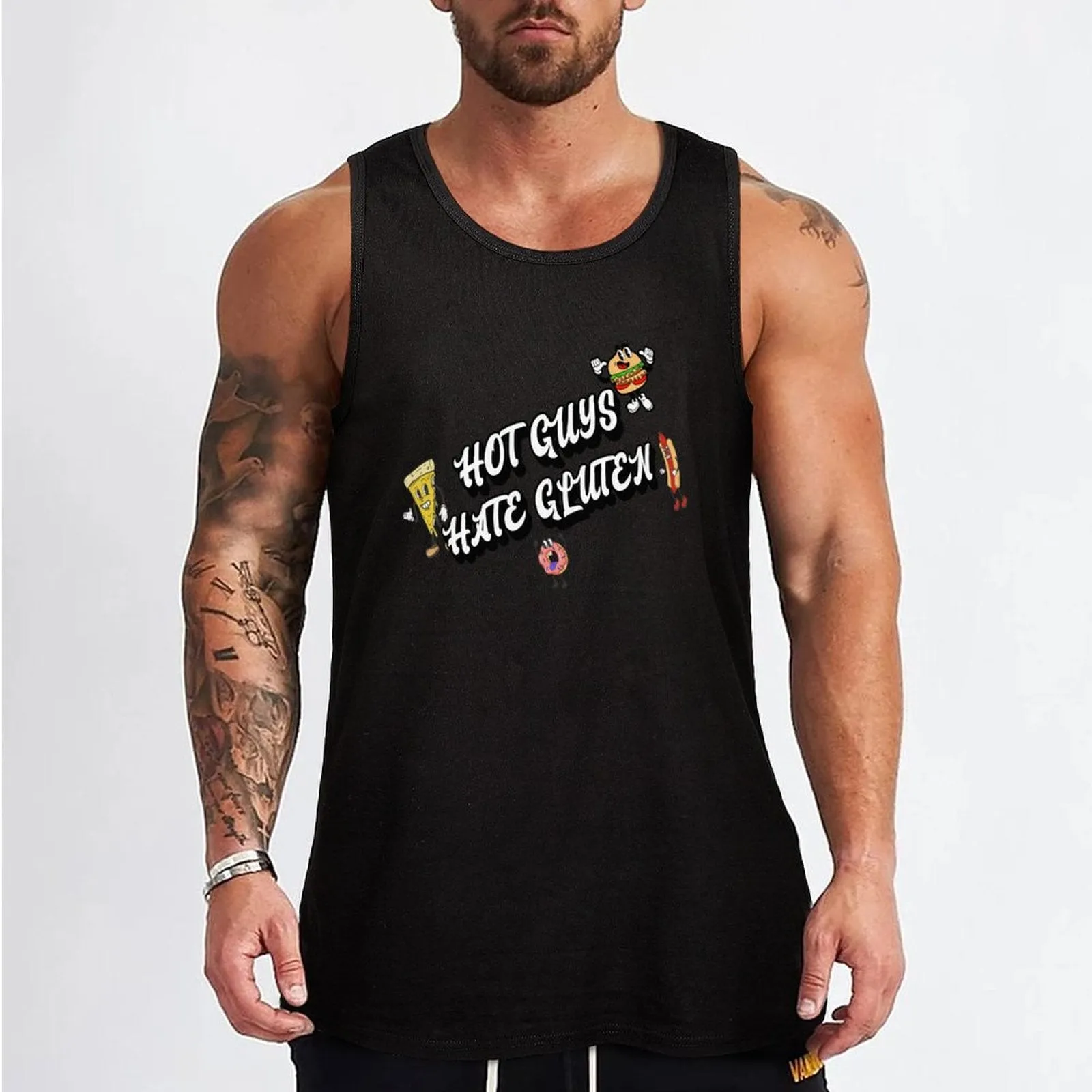 Hot Guys Hate Gluten - Tank Tops - Men Muscle Tee