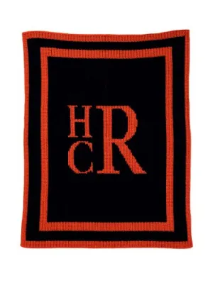 INITIAL STACKED MONOGRAM BLANKET
