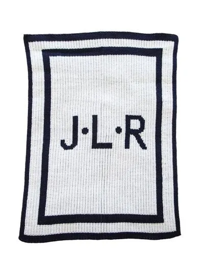 INITIALS & DOUBLE BORDER BLANKET