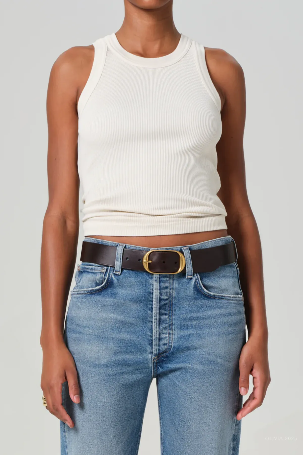 Isabel Rib Tank in Dune
