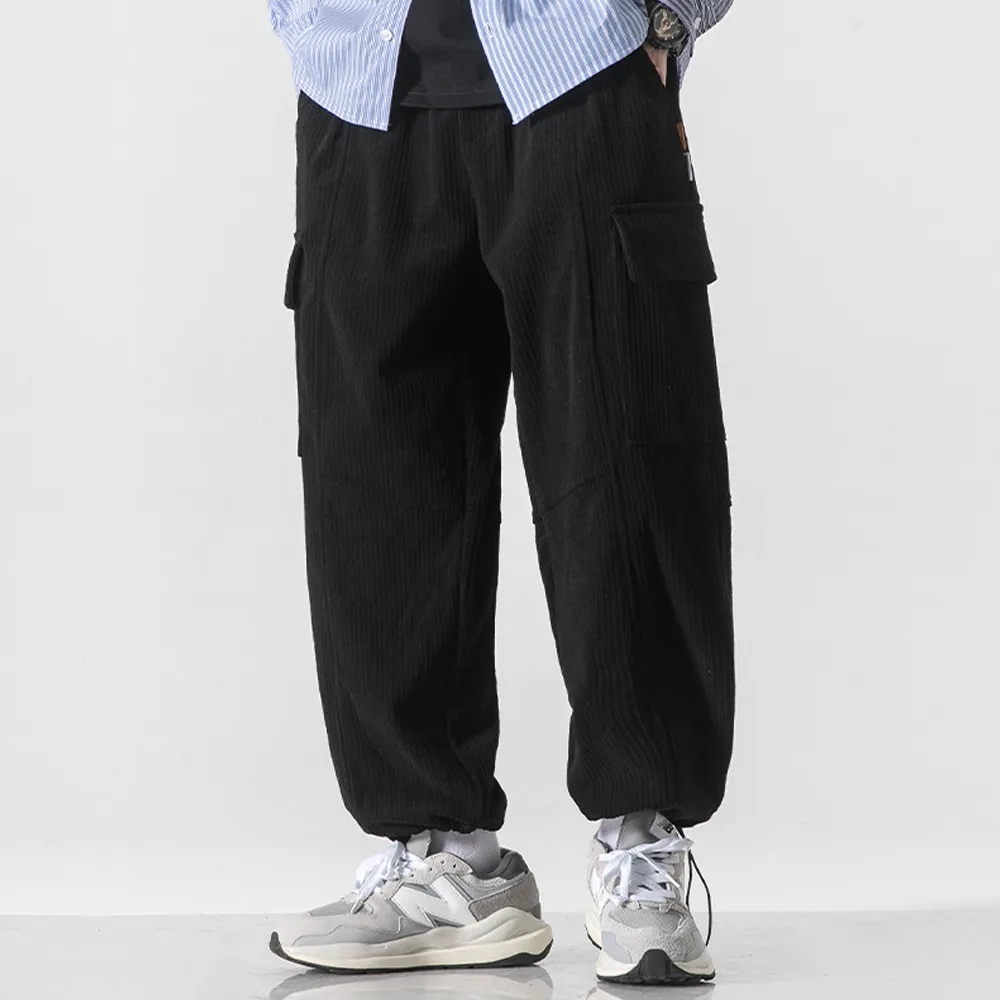 Japanese Thickened Corduroy Loose Sweatpants
