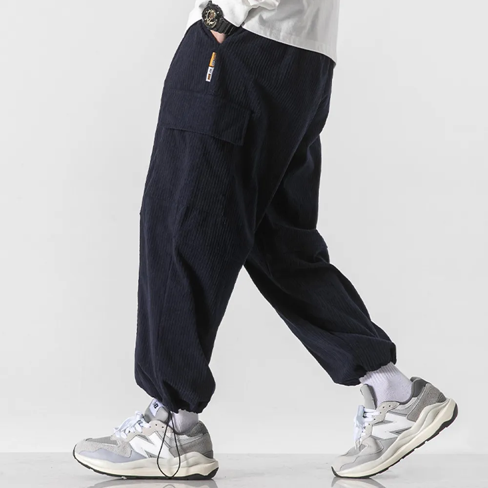 Japanese Thickened Corduroy Loose Sweatpants
