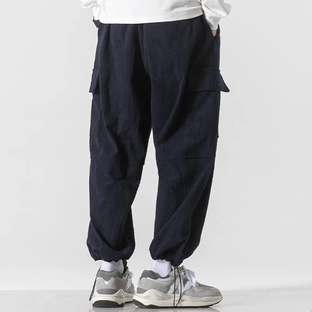 Japanese Thickened Corduroy Loose Sweatpants