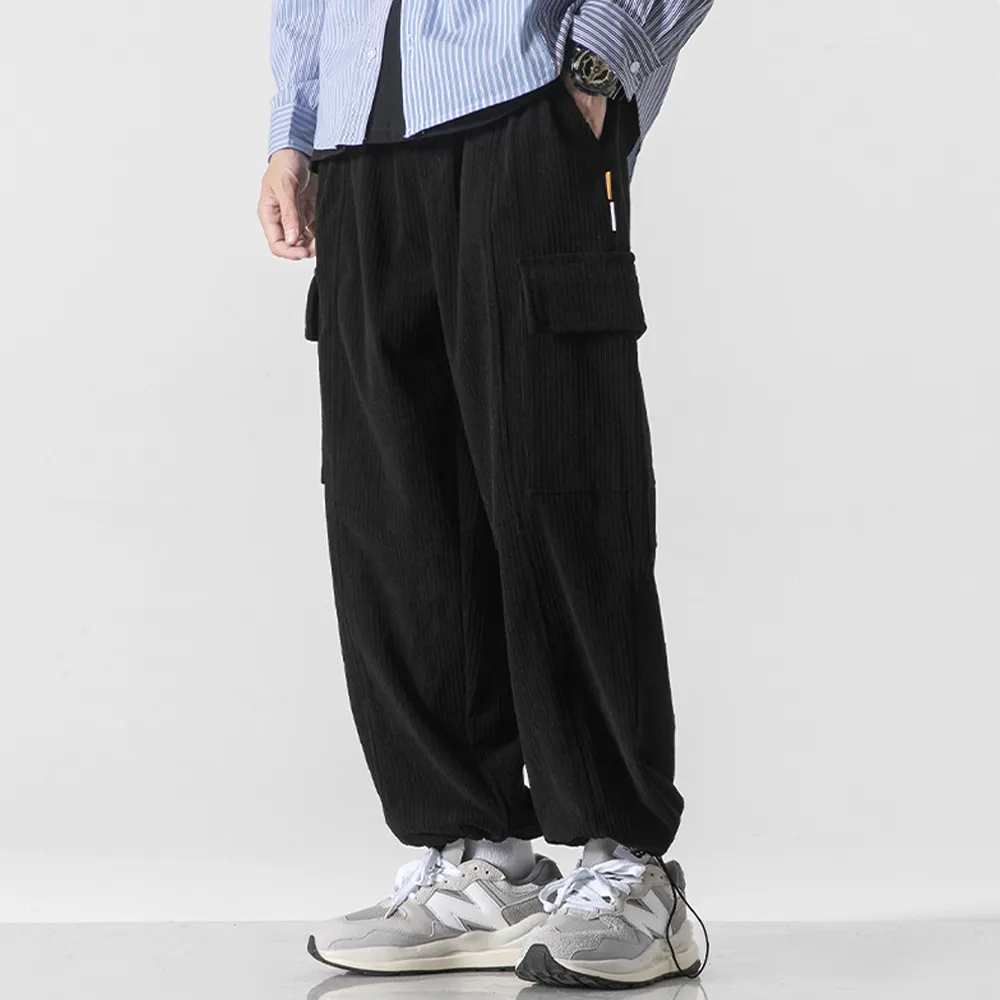Japanese Thickened Corduroy Loose Sweatpants
